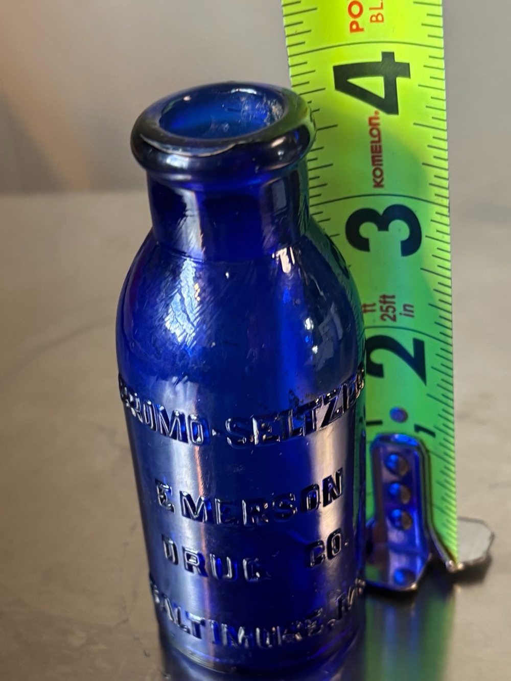Antique Cobalt Blue Bromo-Seltzer Medicine Bottle – Emerson Drug Co. Baltimore